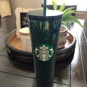 Starbucks Green Glitter Tumbler